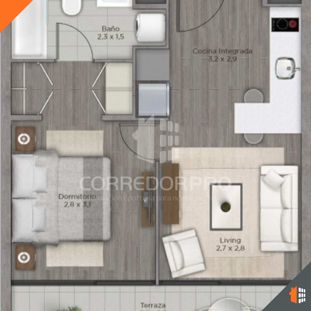 Independencia, Región Metropolitana, ,1 BañoBathrooms,Departamento,En Venta,2128