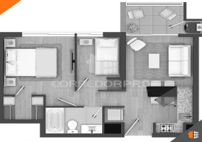 La Cisterna, Región Metropolitana, 2 Habitaciones Habitaciones, ,1 BañoBathrooms,Departamento,En Venta,1802